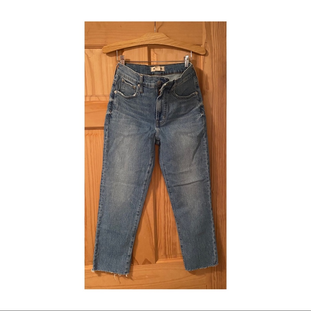 Madewell Jeans: The Perfect Vintage Jean; raw hem: size 25P
